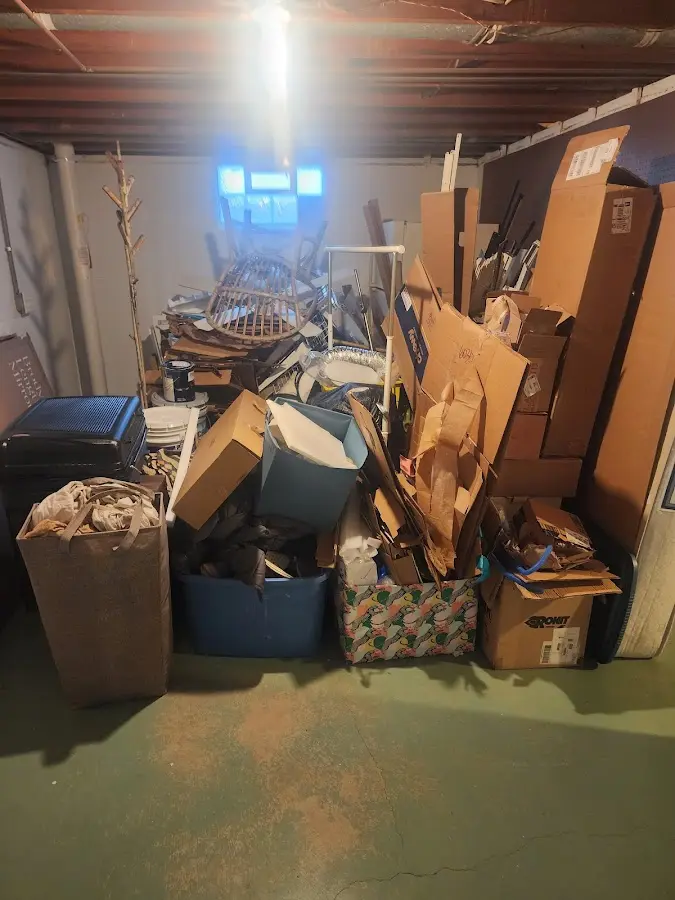 Roll-off dumpster container at job site for 20 Yard Dumpster Rental in Pocahontas